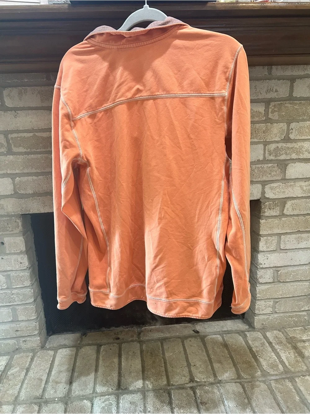 Tommy Bahama Orange Quarter-Zip Pullover EUC